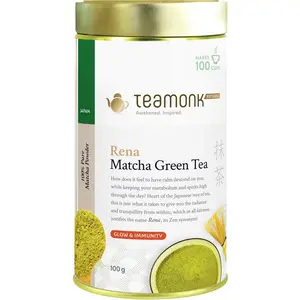 Teamonk Rena Japanese Matcha Tea (50 Cups) - 100 gm Bag.