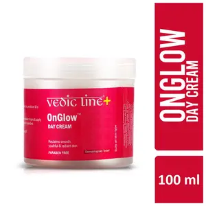 Vedicline OnGlow Day Cream Dullness with Jojoba & Almond Oil for Smooth Youthful & Radiant Skin No Paraben 100ml