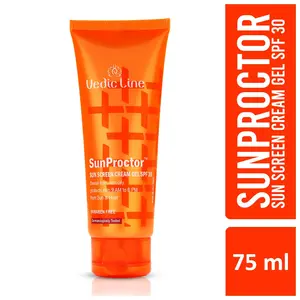 Vedicline Sunproctor Cream Gel SPF 30 Hydrates the Skin Protects from UVA & UVB Rays with Aloe Vera Gives you Healthy Skin 75ml