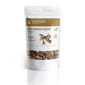 Teamonk Dandelion Root Herbal Tea - 100 gm Bag | Pure & Natural Dandelion Root Tea | Taraxacum officinale