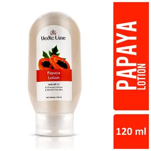 Vedicline Papaya Lotion with SPF 15 With Aloe vera And Papaya Extract For Moisturized Skin 120ml