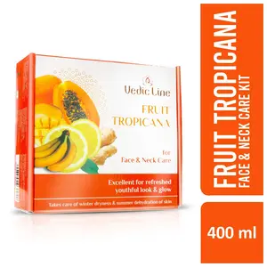 Vedicline Fruit Tropicana Facial Kit Free Radic with Banana Papaya Shea Butter For Beautiful 400ml