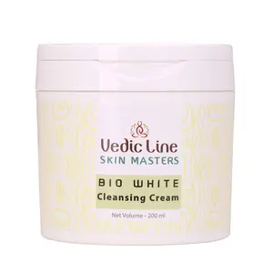 Vedicline Skin Masters Bio White Cleansing Cream Suntan Blemishes & Pigmentation With Aloe Vera For Fresh 200ml