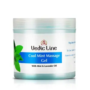 Vedicline Cool Mint Massage Gel With Mint Oil Lavender Oil Shea Butter Olive Oil For Radiant Skin100ml