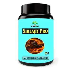 Trivang Natural Shilajit/Shilajeet with Safed Musli & Extracts - 60 Caps
