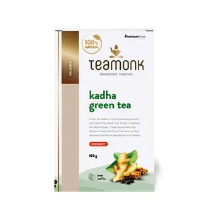 Teamonk High Mountain  Green Tea (50 Cups) - 100 g bag . Whole Loose Leaves (No Powder). Natural Ingredient Infused - Not Artificially Flavoured
