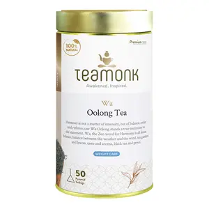 Teamonk Wa High Mountain Oolong Tea - 50 Biodegradable Pyramid Tea Bags Filled With Whole Loose Leaves
