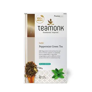 Teamonk Seiki High Mountain Peppermint Green Tea Leaves (50 Cups) - 100 g.