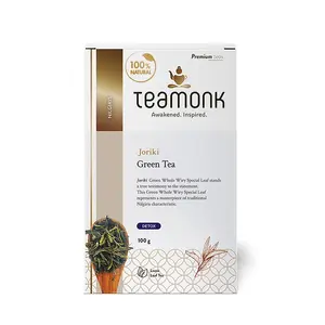 Teamonk Joriki High Mountain Green Tea (50 Cups) - 100 g Bag. Whole Loose Leaves (No Powder)