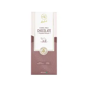 Aadvik Chocolate | A Shark Tank Product | Roasted Almond Made with Camel Milk Premium and Natural Chocolate 70g