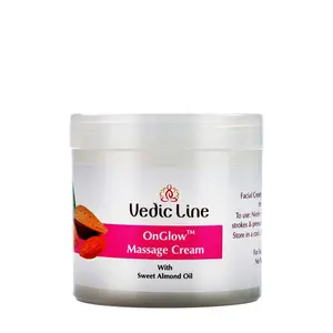 Vedicline OnGlow Massage Cream with Almond oil Shea Butter Jojoba oil Gives Smooth And 100ml