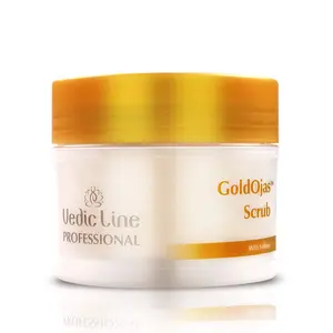 Vedicline Gold Ojas Scrub Dead Skin Cells Clogged Pores & Blackheads with Saffron for Glowing and Refreshing skin500ml