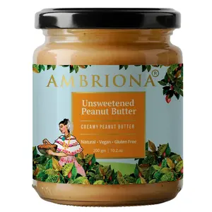 Daarzel Ambriona Unsweetened Peanut Butter | Vegan 100% Natural | No Palm Oil | Healthy Spread | 200gm