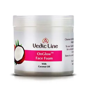 Vedicline OnGlow Facial Foam Exfoliate Dry & Dead Skin With Coconut Oil Aloe Vera 100ml