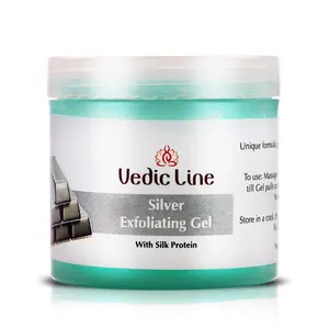 Vedicline Silver Exfoliating Gel with Aloe Vera Silk Protein & Jasta Bhasma 100ml