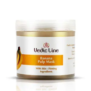 Vedicline Banana Pulp Pack With Skin Firming Ingredient With Kaolin Banana Pulp & Almond Oil For Hydrating Your Skin. 100ml