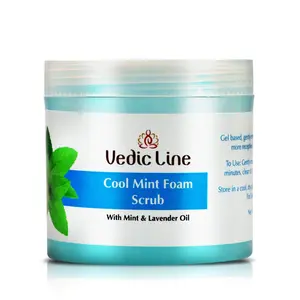 Vedicline Cool Mint Foam ScrubWith Mint Oil Lavender Oil & Scrub Powder For Smooth and Clear skin 100ml