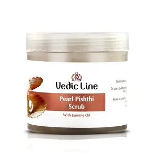 Vedicline Pearl Pishthi Gel Scrub With Walnut Shell Olive Oil And Jasmine Oil For Soft Skin 100ml