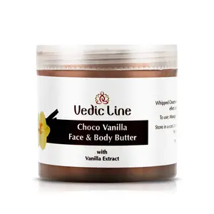Vedicline Choco Vanilla Face and Body Butter for Stretch Marks With Choco Vanilla For Nourished Skin100ml