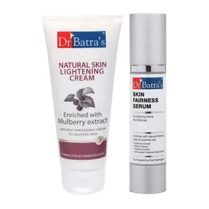 Dr Batra's Natural Skin  Cream 100G and Skin Fairness Serum 50 G (Pack of 2 Men and Women)