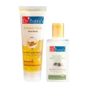 Dr Batra's Face Wash 200 gm and Natural Moisturising Lotion - 100 ml (Pack of 2 Men and Women)