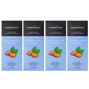 Daarzel California Almonds Salted Roasted 200g Vegan Non-GMO | Source of Protein Nutrients | Pack of 4