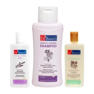 Dr Batra's Shampoo 500 ml Conditioner 200 ml and Oil 200 ml (Pack of 3 Men and Women)