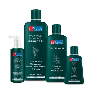Dr Batra's Hair Vitalizing Serum 125 ml Shampoo - 500 ml Hair Oil - 100 ml and Conditioner 200 ml