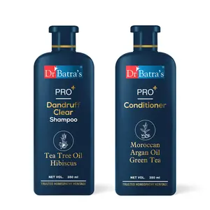 Dr Batra's PRO+ Dandruff Clear Shampoo - 350ml and PRO+ Conditioner 350 ml