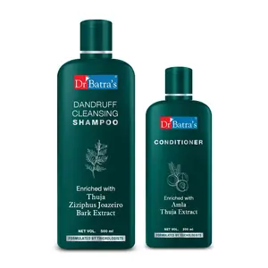Dr Batra's Dandruff cleansing Shampoo 500 ml and Conditioner 200 ml (Pack of 2 Men and Women)
