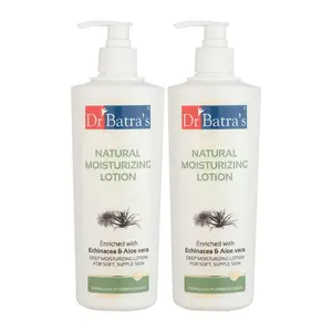 Dr Batra's Natural Moisturizing Lotion Enriched With Echinacea & Aloe vera - 400 ml Pack Of 2