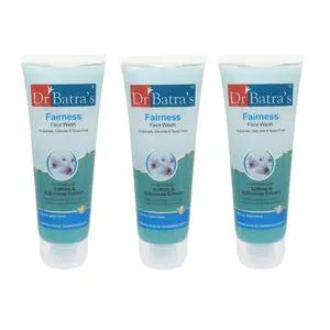 Dr Batra's Fairness Face Wash 100 gm (Pack of 3 for Men and Women)