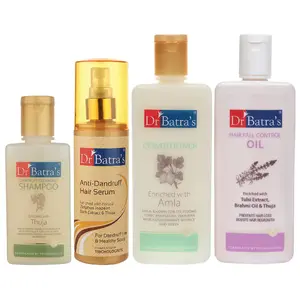 Dr Batra's Hair Serum Conditioner - Dandruff Cleansing Shampoo - 100 ml and 200 ml Oil- 200 ml