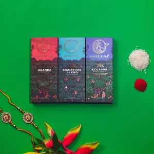 Daarzel Ambriona Rakhi gift for brother Chocolate Gift Pack - 4 Pcs Chocolates Bar and 2 Rakhies (Includes Rice & Tilak) 200 Gm