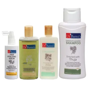 Dr Batra's Hair Vitalizing Serum 125 ml Dandruff Cleansing Shampoo - 500 ml Hair Oil - 200 ml and Conditioner 200 ml