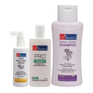 Dr Batra's Hair Vitalizing Serum 125 ml Shampoo - 500 ml and Pro+ Intense Volume Shampoo - 200 ml
