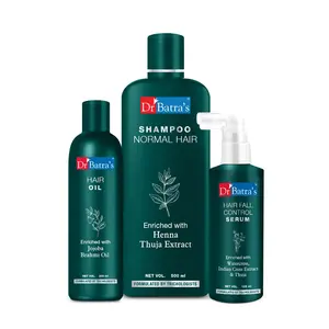 Dr Batra's Serum-125 ml Normal Shampoo - 500 ml and Hair Oil - 200 ml