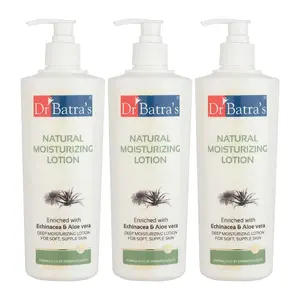Dr Batra's Natural Moisturizing Lotion Enriched With Echinacea & Aloe vera - 400 ml Pack Of 3