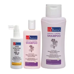 Dr Batra's Hair Vitalizing Serum 125 ml Shampoo - 500 ml and Hairfall Control Shampoo- 200 ml