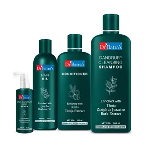 Dr Batra's Hair Serum Conditioner - 200 ml Hair Oil - 200 ml and Dandruff Cleansing Shampoo - 500 ml