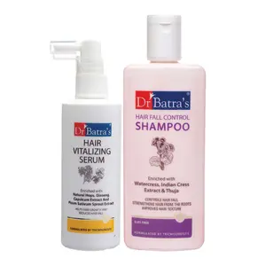 Dr Batra's Hair Vitalizing Serum 125 ml and Hairfall Control Shampoo- 200 ml