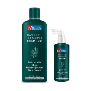 Dr Batra's Serum-125 ml and Dandruff Cleansing Shampoo - 500 ml