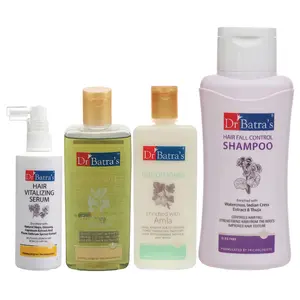Dr Batra's Hair Vitalizing Serum 125 ml Shampoo - 500 ml Hair Oil - 200 ml and Conditioner 200 ml