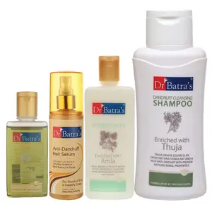 Dr Batra's Hair Serum Conditioner - 200 ml Hair Oil - 100 ml and Dandruff Cleansing Shampoo - 500 ml
