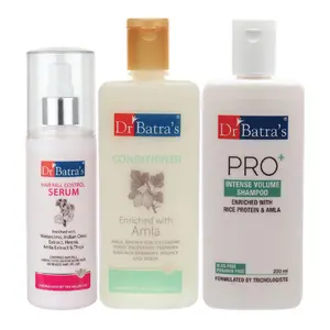 Dr Batra's Serum-125 ml Conditioner - 200 ml and Pro+ Intense Volume Shampoo - 200 ml