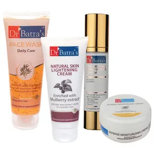 Dr Batra's Age Defying Skin Firming Serum - 50 G Face Wash Daily Care - 100 gm Natural Skin  Cream - 100 gm and Intense Moisturizing Cream -100 G (Pack of 4)