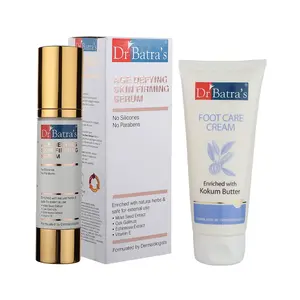 Dr Batra's Age defying Skin firming Serum - 50 g and Foot Care Cream - 100 gm (Pack of 2 Men and Women)