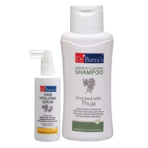 Dr Batra's Hair Vitalizing Serum 125 ml and Dandruff Cleansing Shampoo - 500 ml