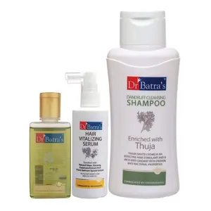 Dr Batra's Hair Vitalizing Serum 125 ml Dandruff Cleansing Shampoo - 500 ml and Hair Oil - 100 ml