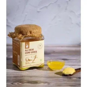Isha Life Pure A2 Desi Cow Ghee(500gm). Made traditionally from curd. Made from grass-fed free grazing desi cows' milk. Extracted using non-exploitative methods. Bilona ghee